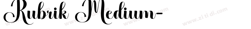 Rubrik Medium字体转换